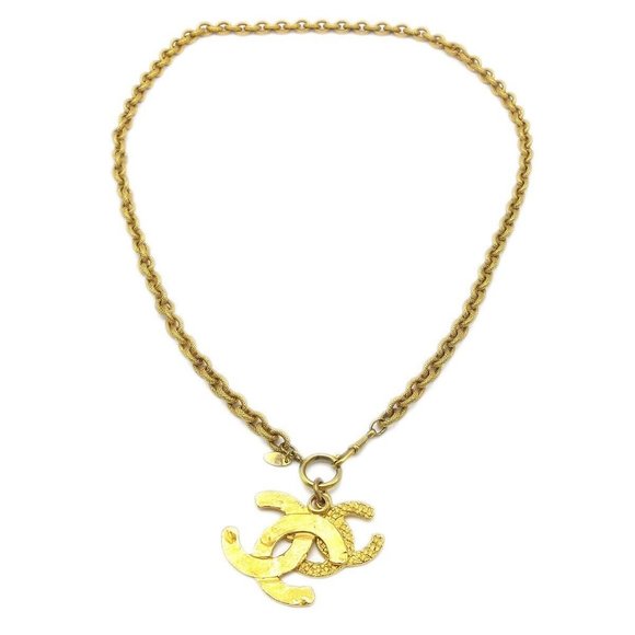 Chanel Quilted Gold Chain Pendant Necklace 6125/3052/29 97886 - Picture 1 of 8